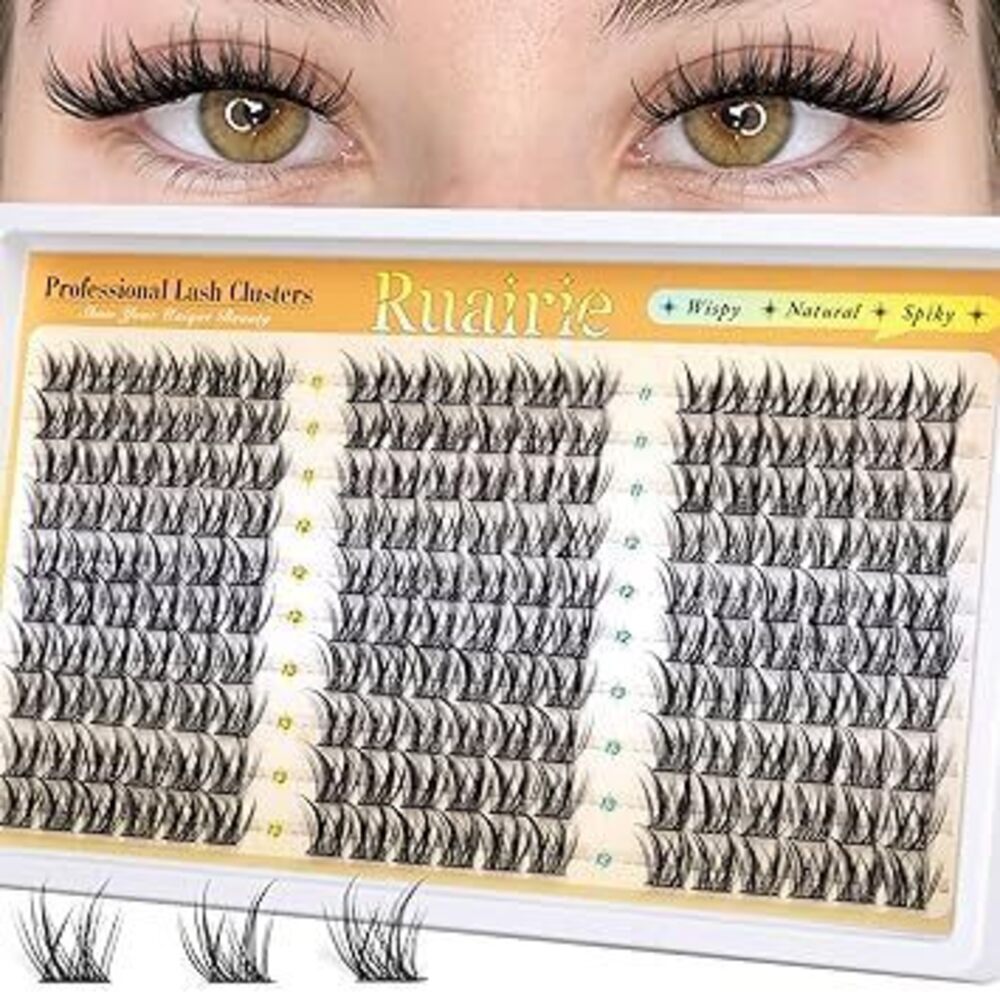 Manga Lash Clusters Wispy Eyelash Clusters Natural 180Pcs Individual Lashes
